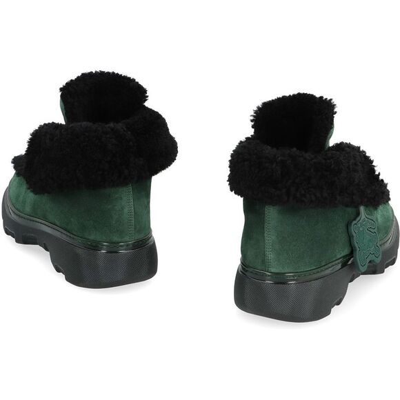 Green Shearling Ankle Boots for Men - Picture 4 of 4
